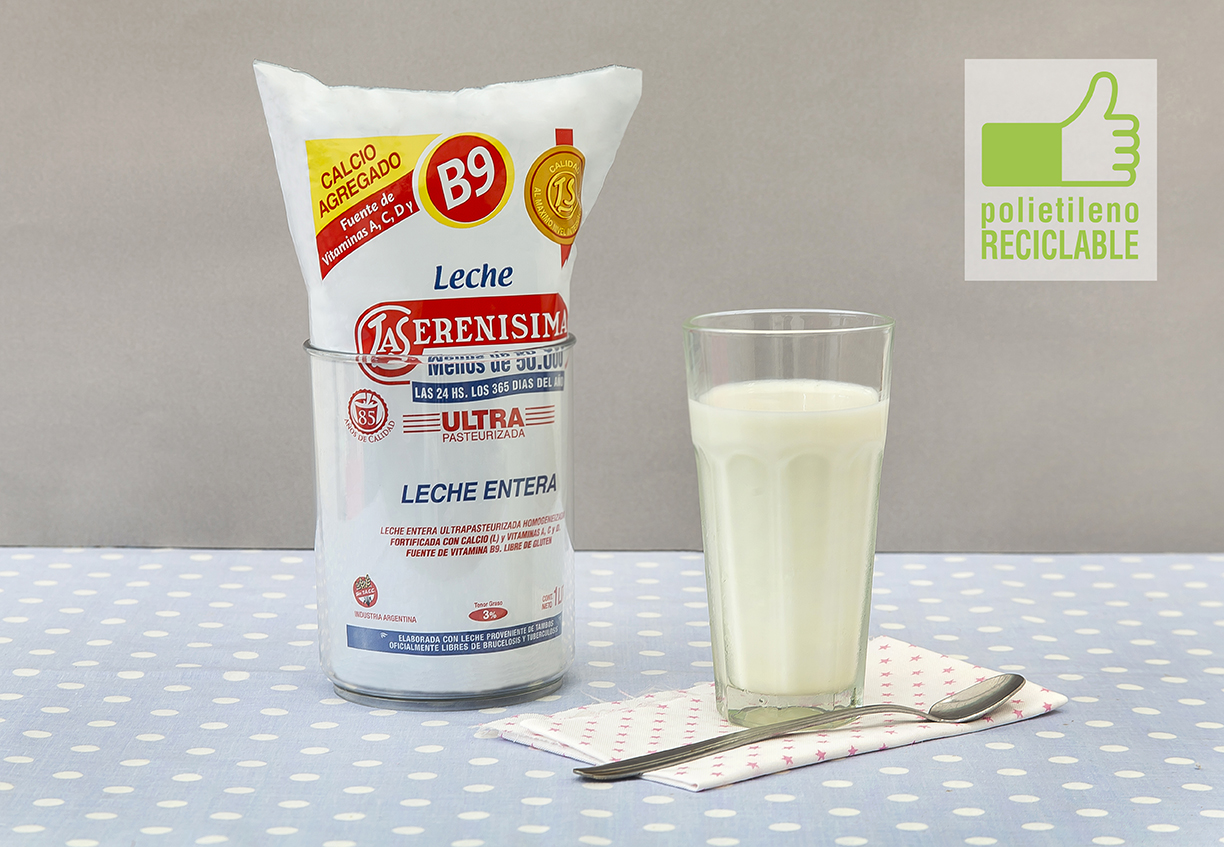 Leche con sachet reciclable