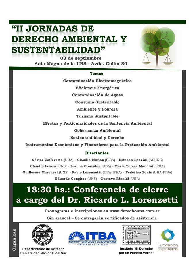 II Jornadas de derecho ambiental y sustentabilidad
