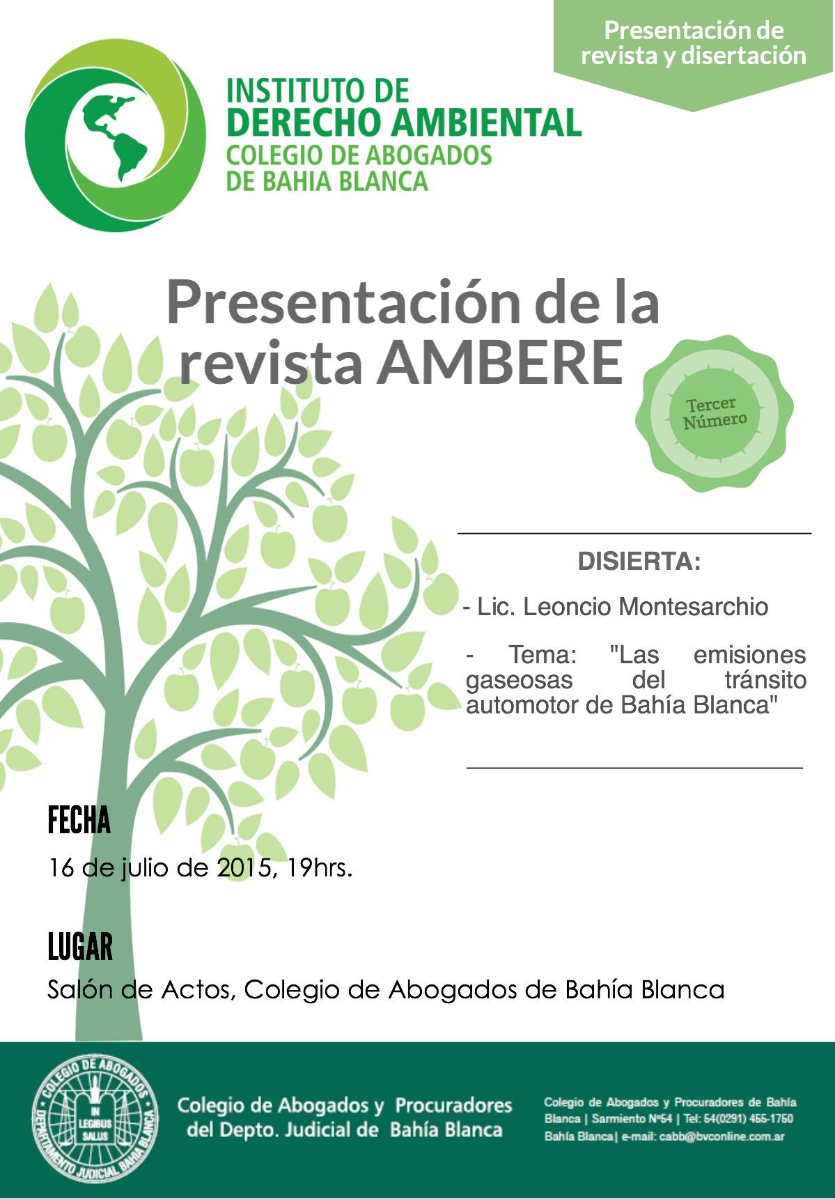 Revista AMBERE, Bahia Blanca