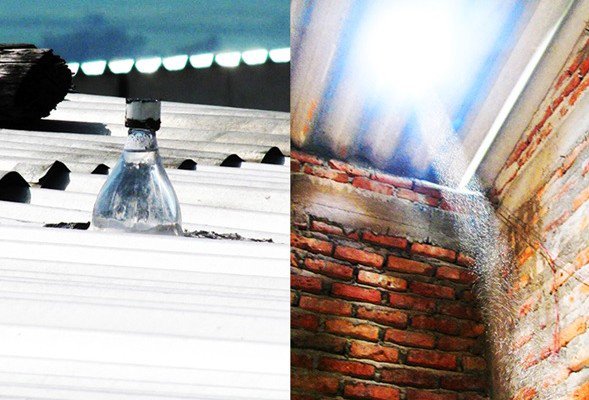 Un litro de luz: reutilizar botellas plásticas para iluminación
