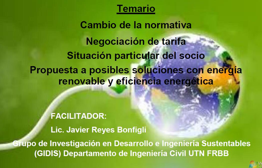 Seminario: CONSUMO ENERGÉTICO EN LA INDUSTRIA, Bahia Blanca