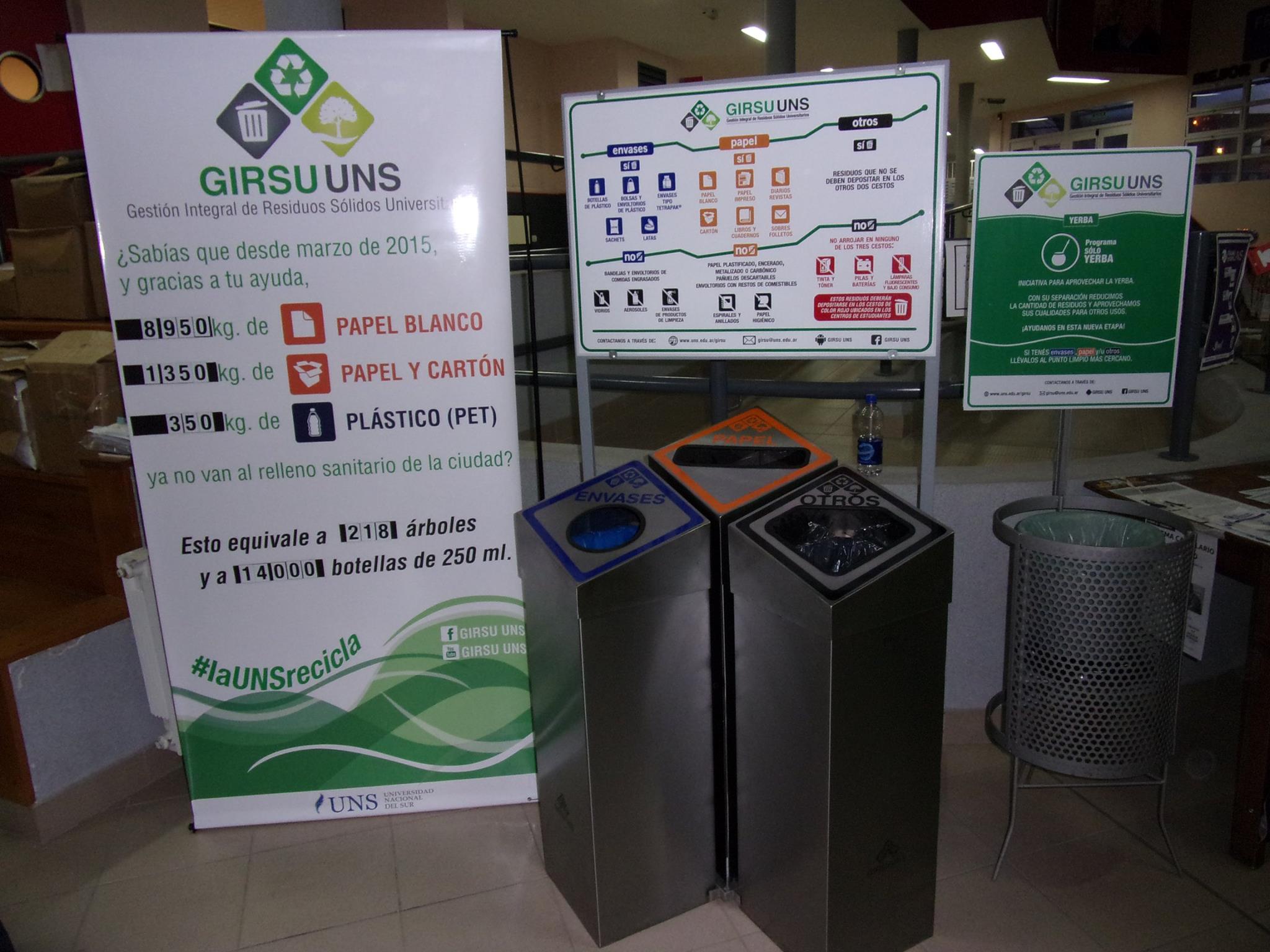 LA UNS RECUPERA 30.000 KG DE RESIDUOS EN 1 AÑO