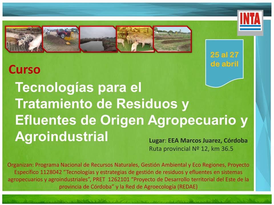 Curso: Tecnologías para el Tratamiento de Residuos y Efluentes Pecuarios