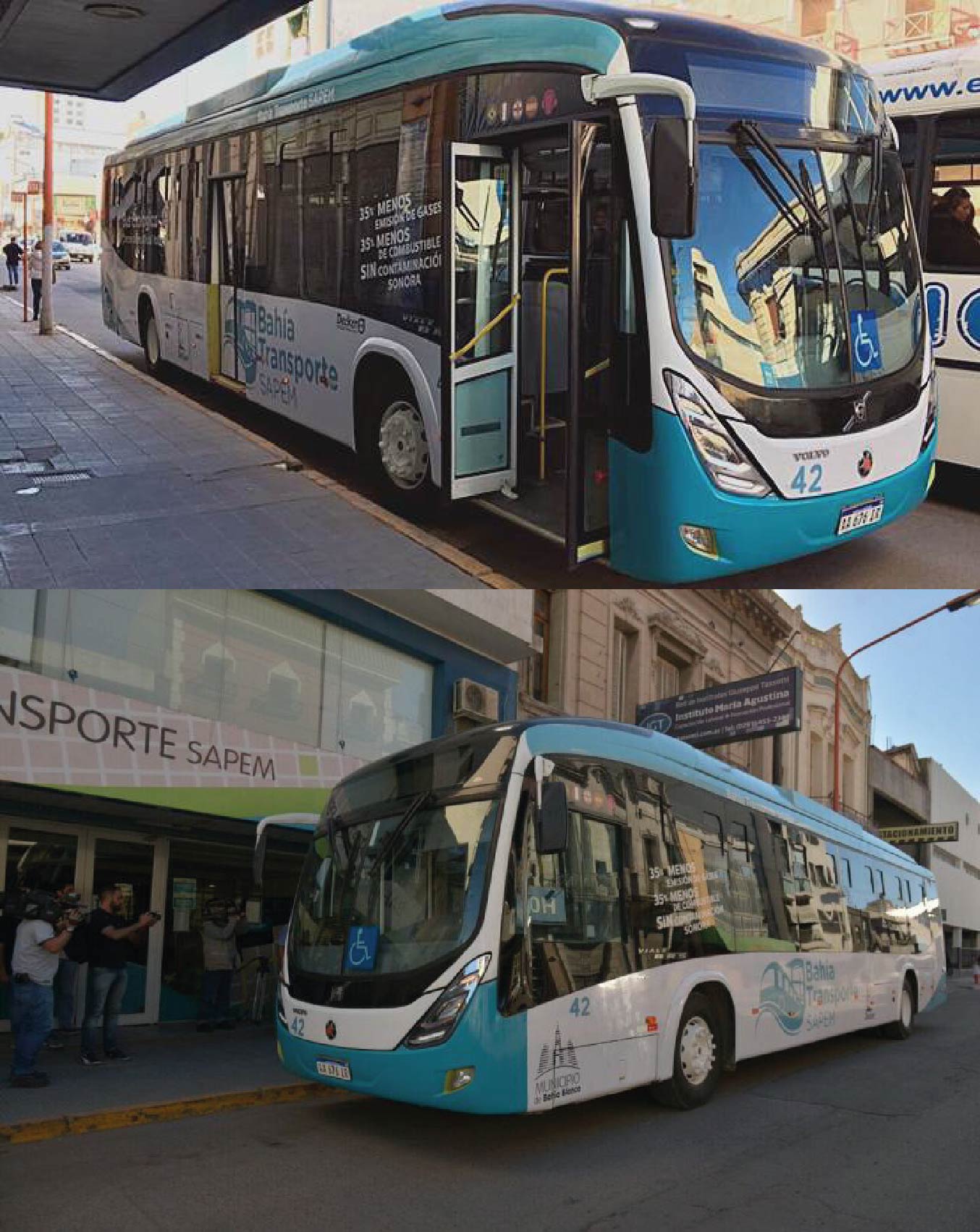 Primer colectivo Híbrido por la ciudad de Bahía Blanca