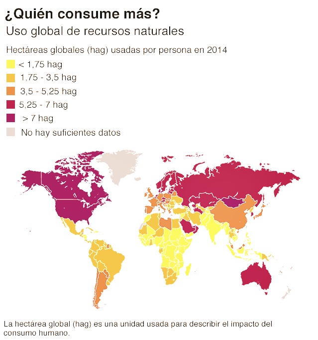 LOS LUGARES DEL MUNDO MÁS AFECTADOS POR EL CONSUMO DESMEDIDO