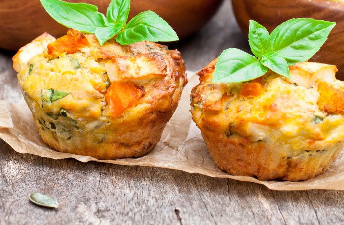 Muffins de calabaza y acelga