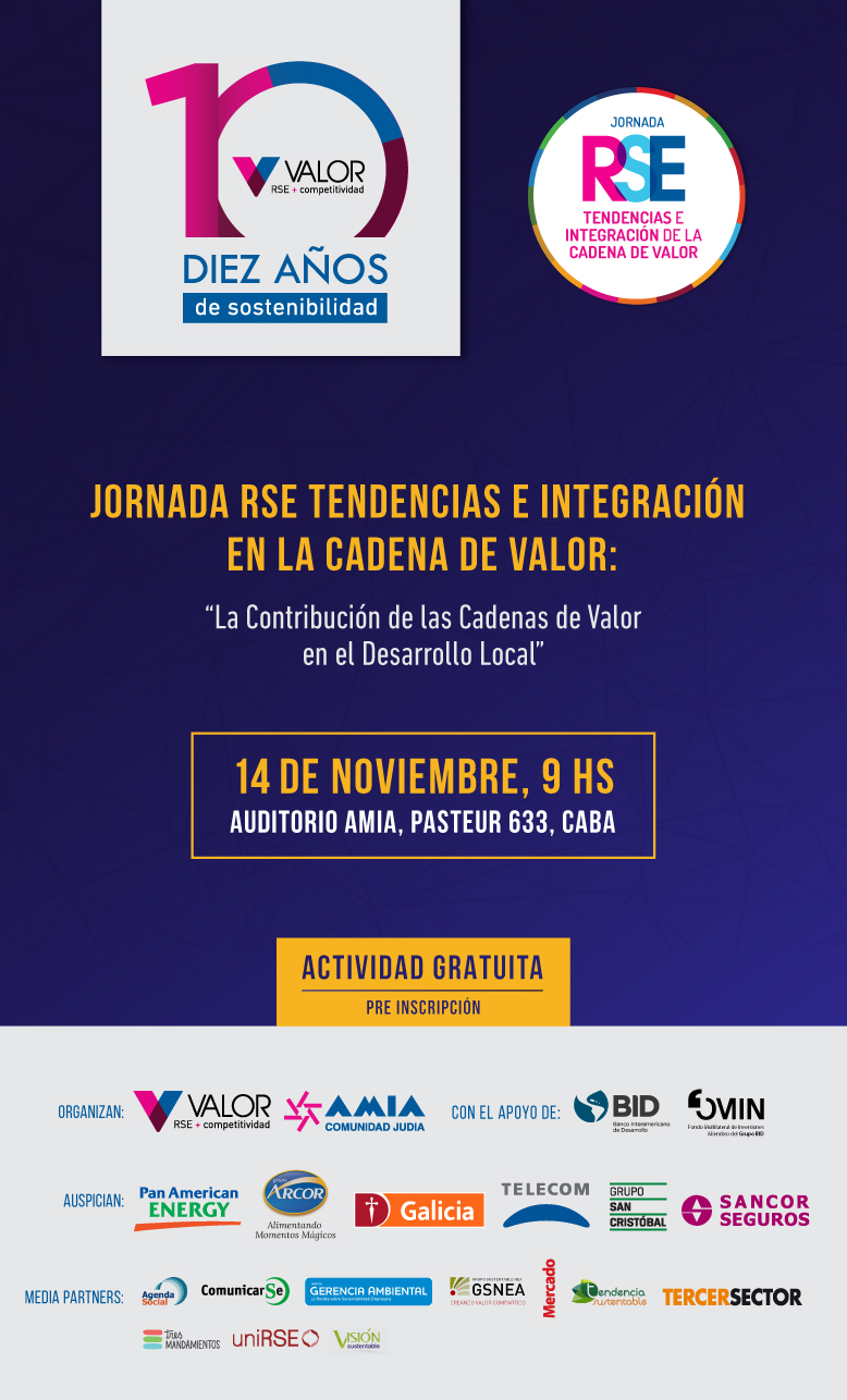 VALOR RSE + Competitividad: jornada sobre Sostenibilidad en la cadena de valor