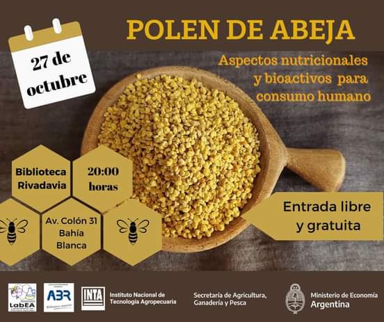 Brindarán charla en Bahía Blanca sobre los beneficios del polen de abeja
