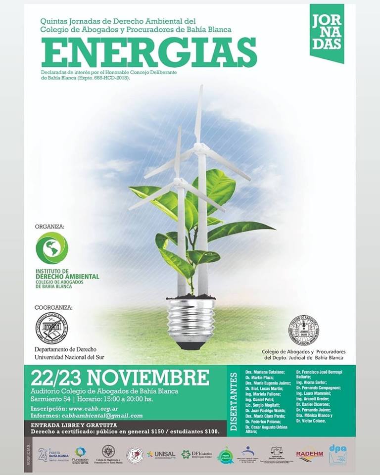 V Jornadas de Derecho Ambiental del Colegio de Abogados y Procuradores de Bahía Blanca