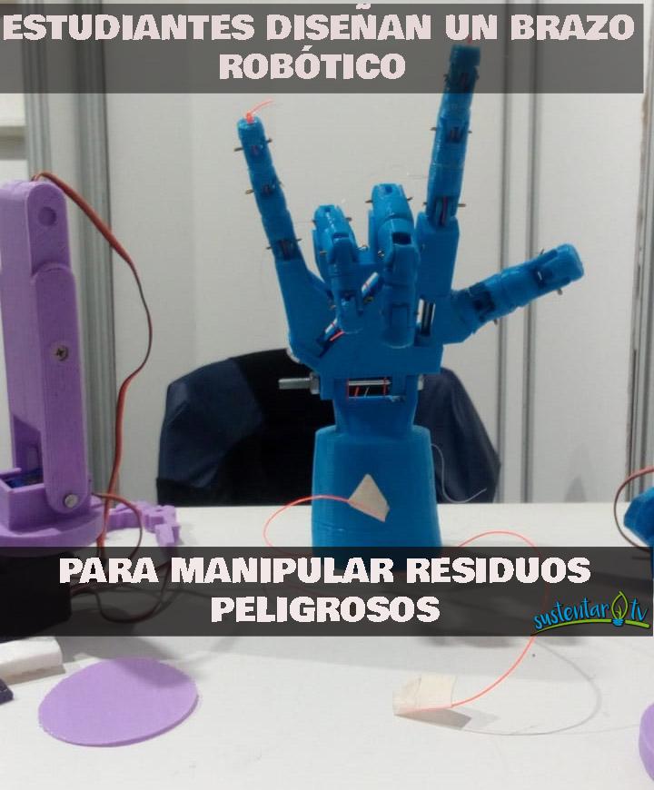 ESTUDIANTES DISEÑAN UN BRAZO ROBÓTICO PARA MANIPULAR RESIDUOS PELIGROSOS